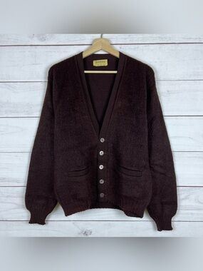 Vintage Epstein’s Rocky Mount NC Lord Jeff Knit Mohair Cardigan Mens Medium RARE